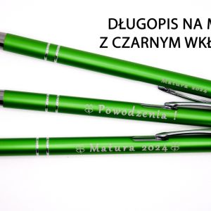 Długopis na maturę, z czarnym wkładem.
