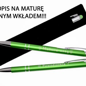 Długopis na maturę, w etui velvet.