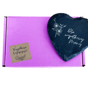 Podkładka kamienna z grawerem dwustronnym.