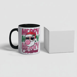 Kubek świąteczny, z kolorowym środkiem.